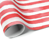 Red White Stripes Weihnachten Geschenkpapier (Rolleneckpunkt)