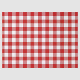 Red & White Summer Gingham Seidenpapier