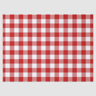 Red & White Summer Gingham Seidenpapier