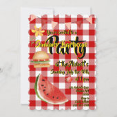 Red & White Summer Party Einladung (Vorderseite)