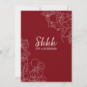 Red White Surprise 60. Geburtstag Einladung (Rückseite)