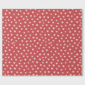 Red White Sweet Hearts Valentine's Day Geschenkpapier (Flach)