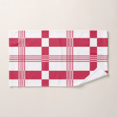 Red White Tartan Karo Kariert Badhandtuch Set (Handtuch)