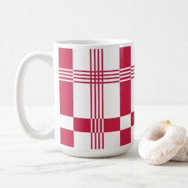 Red White Tartan Karo Kariert Kaffeetasse