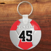 Red & White Team Fußball Schlüsselanhänger (Rückseite)