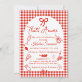 Red White That's Amore Bridal Shower Invitation Einladung (Vorderseite)
