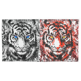 Red White Tiger Face - Tiger Eyes Pillowcase Kissenbezug