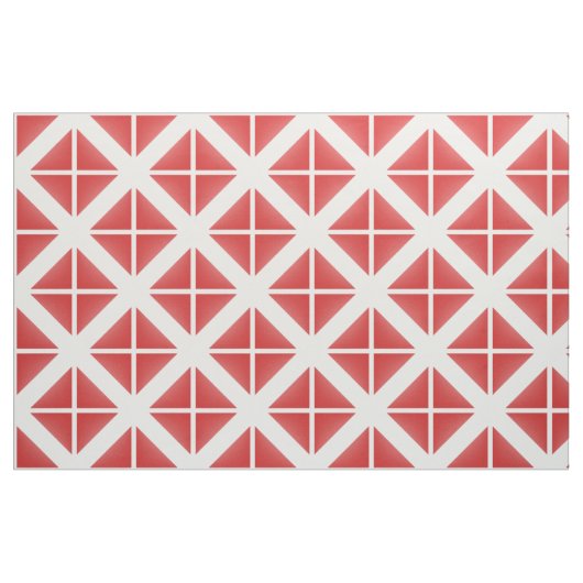 Red White TrendWinkel Muster Fabric Stoff (Fat Quarter (45,7 x 55,9 cm))
