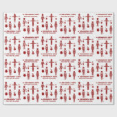 Red & White Trendy Nutcracker Crackin' Geschenk Geschenkpapier (Flach)