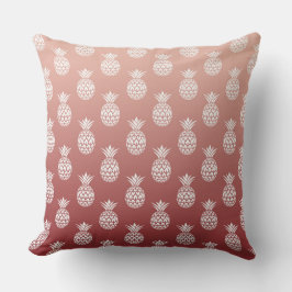 Red White Tropical Pineapels Kissen