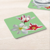 Red White Tulips Nah Up Paper Untersetzer (angewinkelt)
