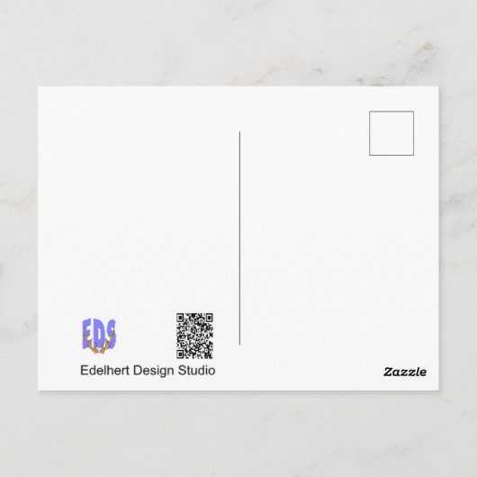 Red White Tulips Pattern DIY Postcard Postkarte (Rückseite)