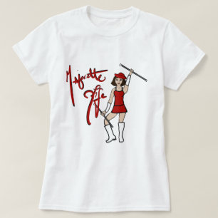 Red White Twirl Girl T - Shirt