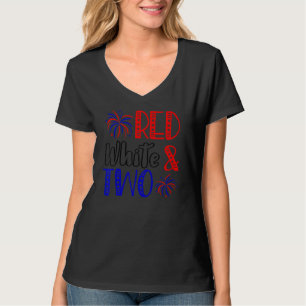 Red White & Two 2. Geburtstag 4. Juli Independe T-Shirt