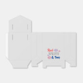 Red White & Two 2. Geburtstag Geschenkschachtel (Ungefaltet)