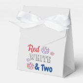 Red White & Two 2. Geburtstag Geschenkschachtel (Vorderseite)