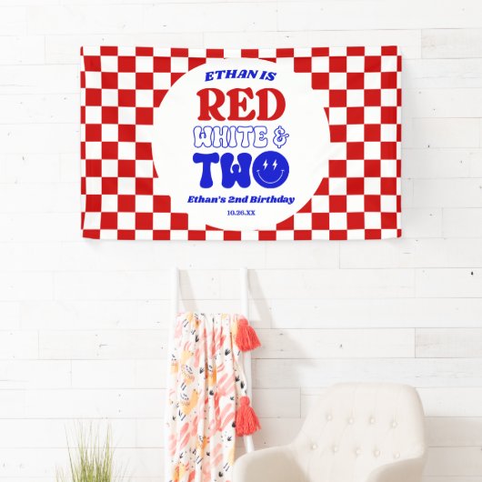 Red White & Two 4. Juli 2010 Party Banner (Insitu)