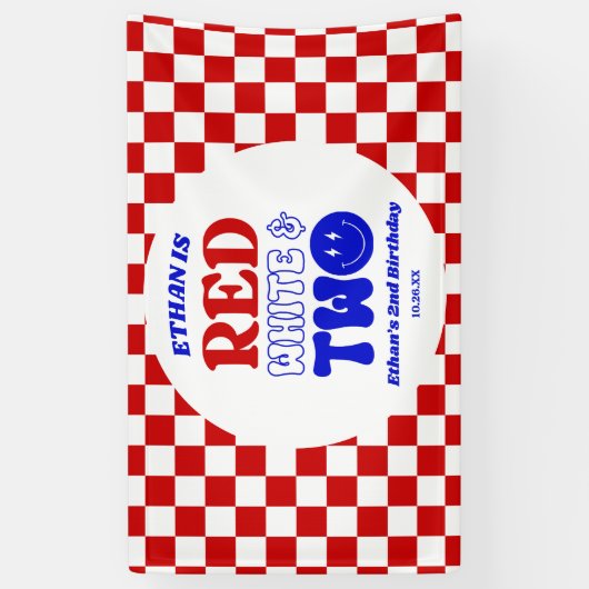 Red White & Two 4. Juli 2010 Party Banner (Vertikal)