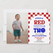 Red White & Two 4. Juli 2010 Party Einladung (Vorderseite)