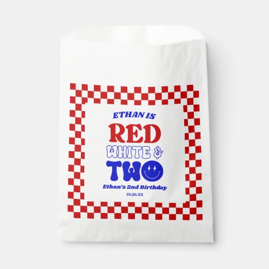 Red White & Two 4. Juli 2010 Party Geschenktütchen (Vorderseite)