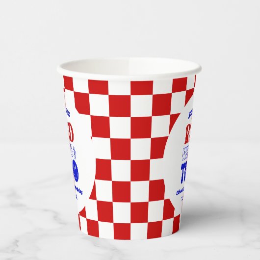 Red White & Two 4. Juli 2010 Party Pappbecher (Links)