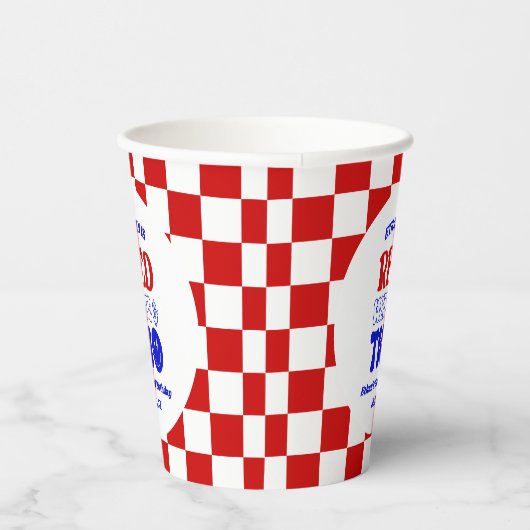 Red White & Two 4. Juli 2010 Party Pappbecher (Rechts)