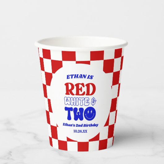 Red White & Two 4. Juli 2010 Party Pappbecher (Vorderseite)