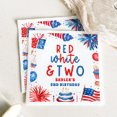 Red White & Two 4. Juli 2010 Party Serviette