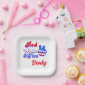 Red White & Two Custom 2nd Birthday Paper Teller (Party)