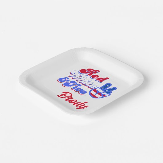 Red White & Two Custom 2nd Birthday Paper Teller (Gewinkelt)