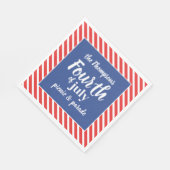 Red White und Blue Amerikanische Unabhängigkeitsta Serviette (Ecke)