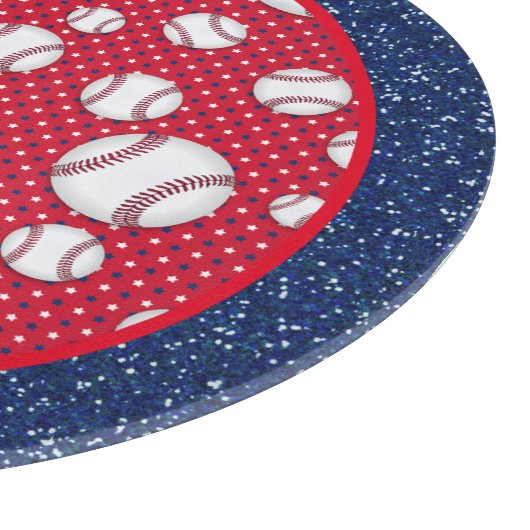 Red White und Blue Baseball Schneidebrett (Ecke)
