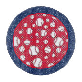 Red White und Blue Baseball Schneidebrett (Vorderseite)