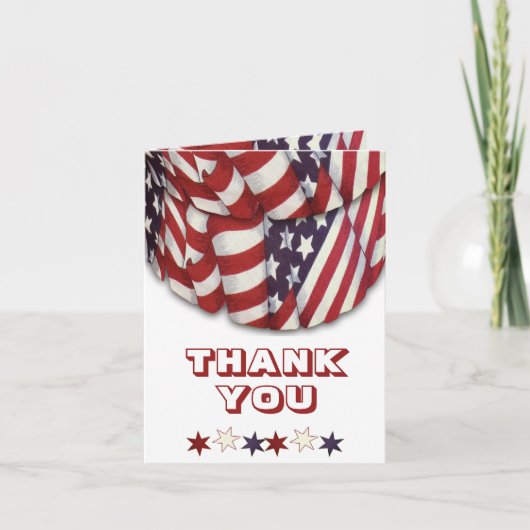 Red White und Blue Bunting mit Stars Custom Karte (Vorderseite)