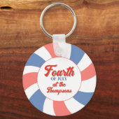 Red White und Blue Custom Amerikanische Unabhängig Schlüsselanhänger (Vorderseite)