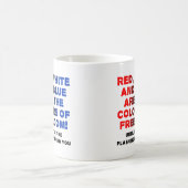 Red White und Blue Funny Funny Mug Kaffeetasse (Mittel)