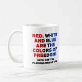 Red White und Blue Funny Funny Mug Kaffeetasse (Links)