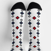 Red White und Blue Geometric Socken (Oben)