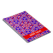 Red, White und Blue Geometrics Notizblock (Rechte Seite)