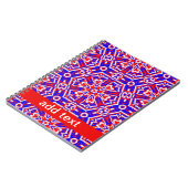 Red, White und Blue Geometrics Notizblock (Linke Seite)