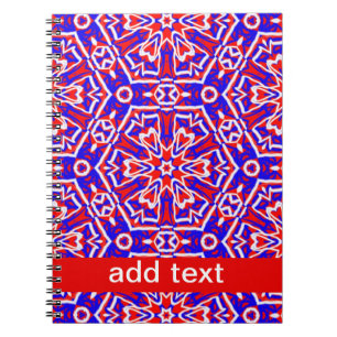 Red, White und Blue Geometrics Notizblock