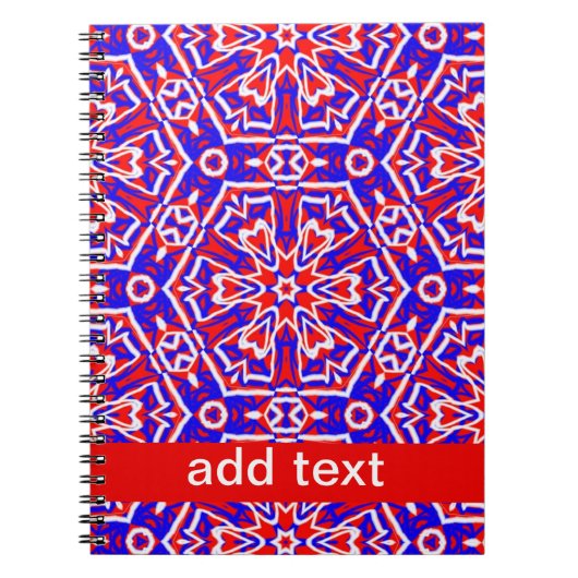 Red, White und Blue Geometrics Notizblock (Vorderseite)