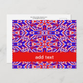 Red, White und Blue Geometrics Postkarte (Vorne/Hinten)