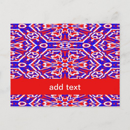 Red, White und Blue Geometrics Postkarte (Vorderseite)
