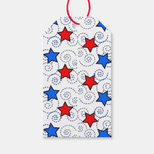 Red White und BLue Geschenkanhänger (Vorderseite)