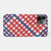 Red White und Blue Gingham Kariert Case-Mate iPhone Hülle (Rückseite (Horizontal))