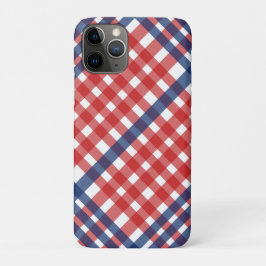 Red White und Blue Gingham Kariert Case-Mate iPhone Hülle