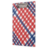 Red White und Blue Gingham Kariert Klemmbrett (Links)