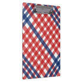 Red White und Blue Gingham Kariert Klemmbrett (Rechts)