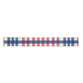 Red White und Blue Gingham Kariert Satinband (Vorderseite)